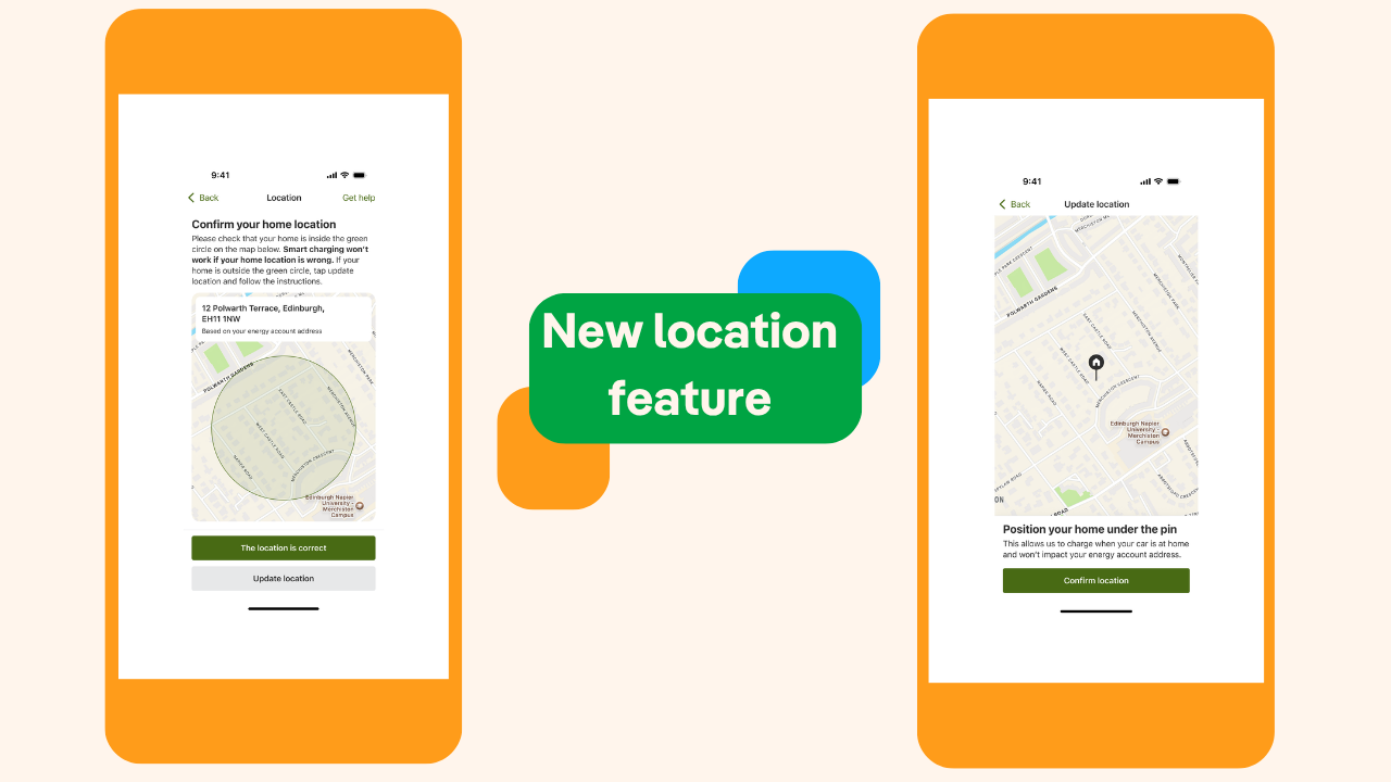 Screengrab of a recent EV Optimise update where a customer can now use a map to target a specific location
