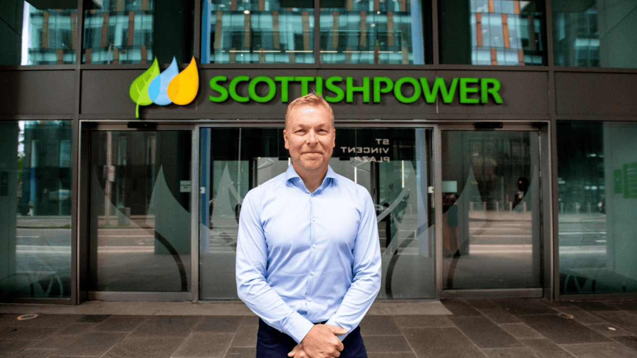 Chris Hoy outside HQ