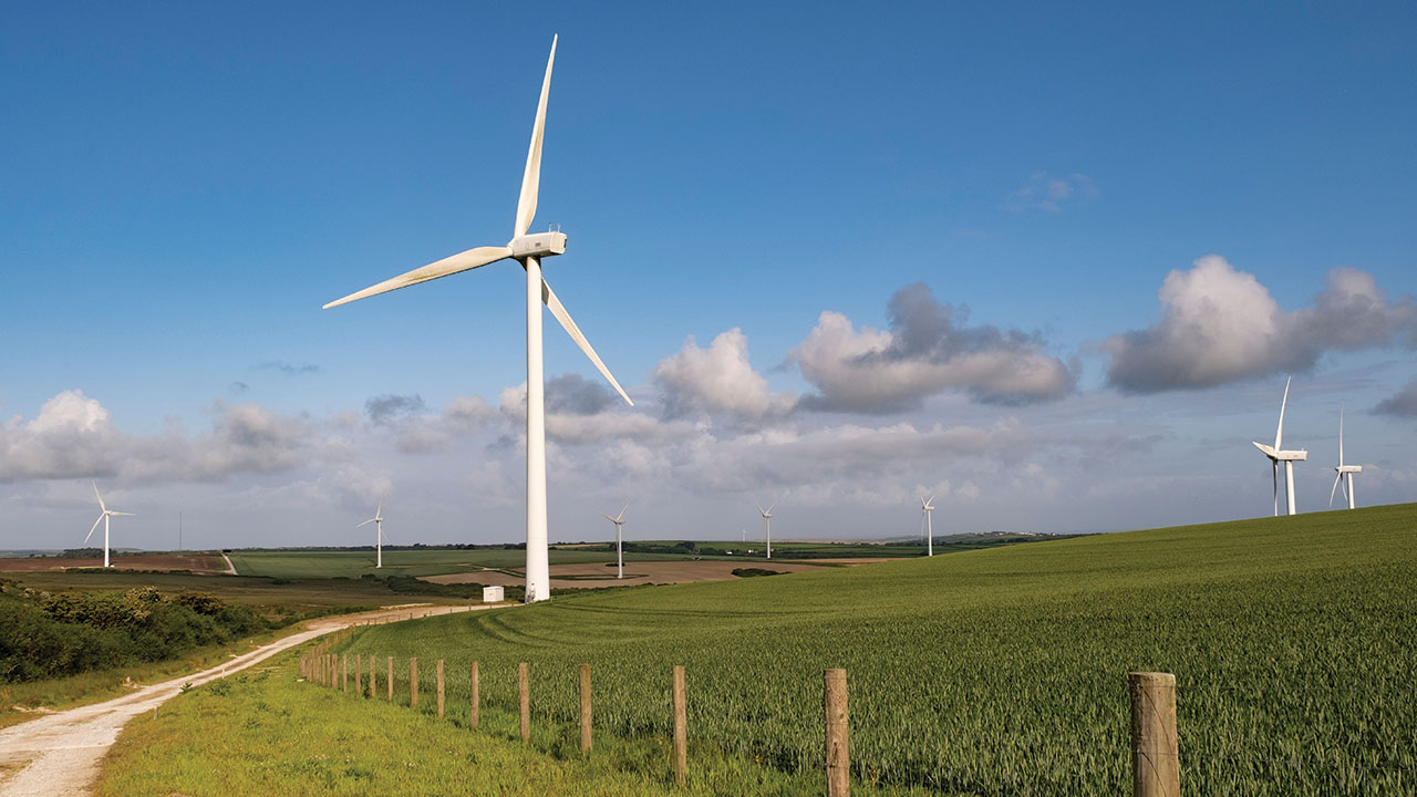 Wind turbine at Carland Cross