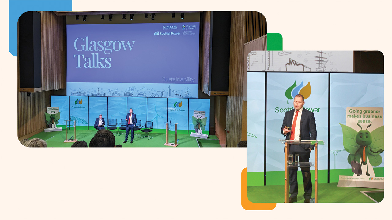 ScottishPower representatives participating in Glasgow Talks, supporting conversations around sustainability, energy and business development.