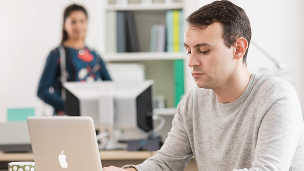 Man working online