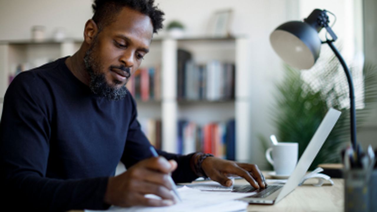 Man working at his desk
