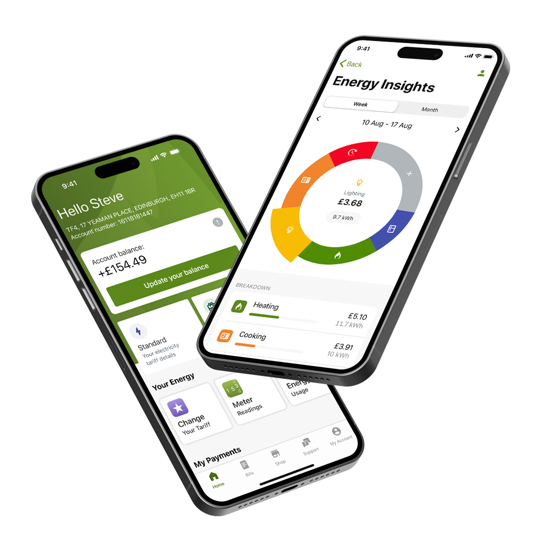 app showing energy insight screen
