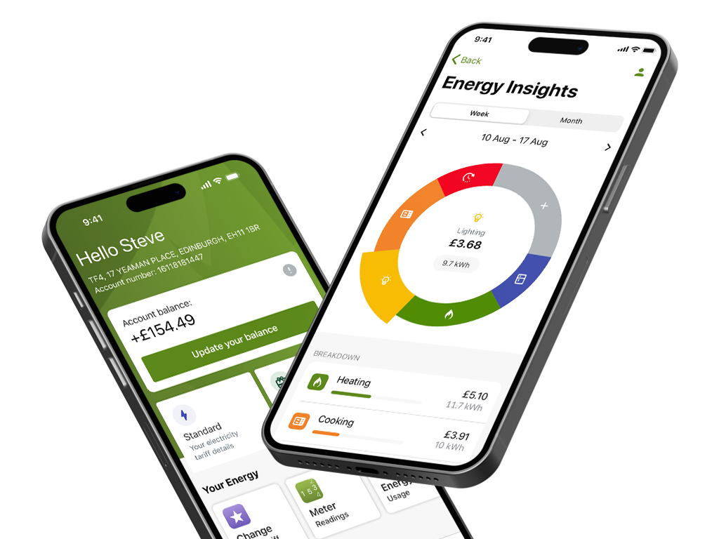 app showing energy insight screen