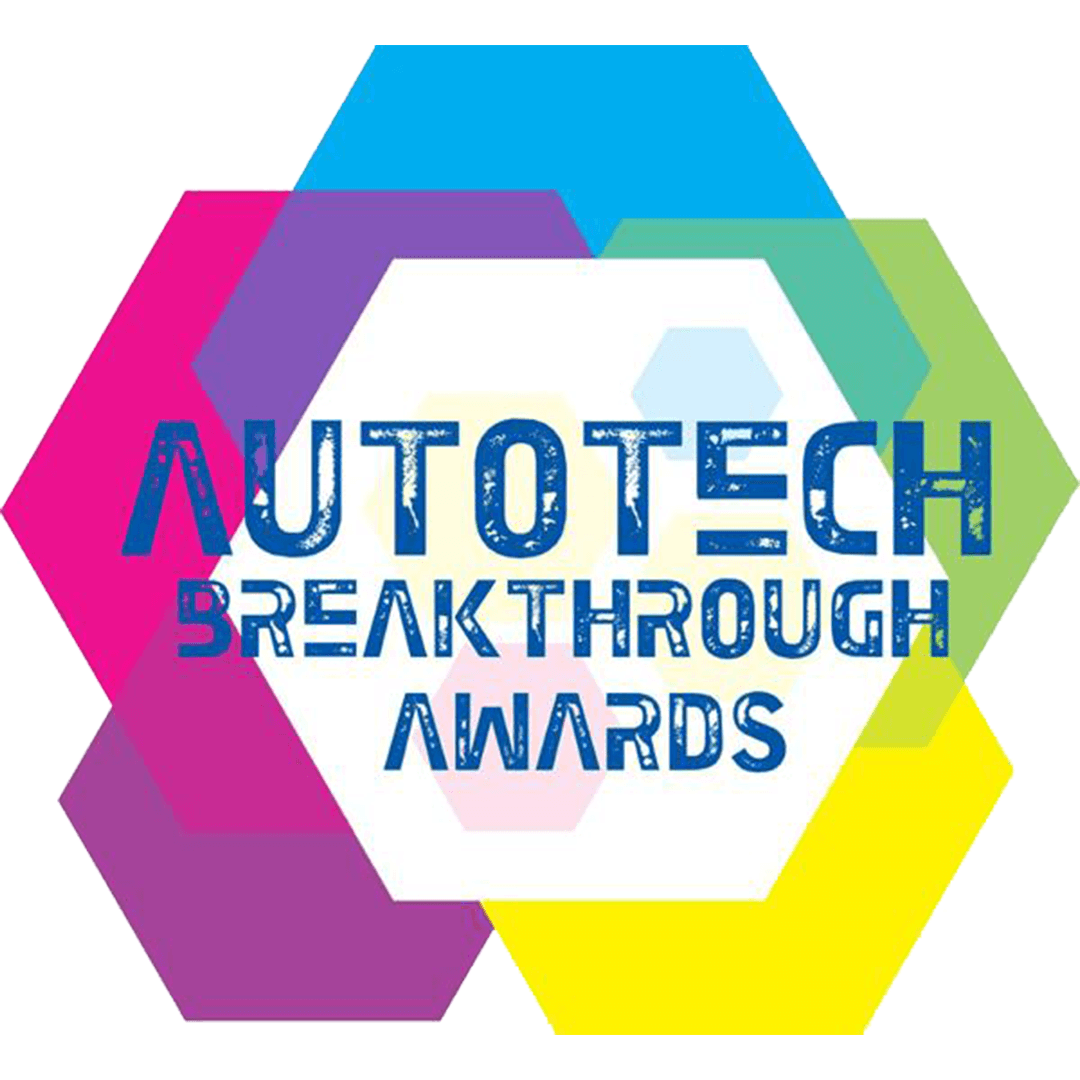 AutoTech Breakthrough Awards logo recognizing innovation and excellence in automotive technology.