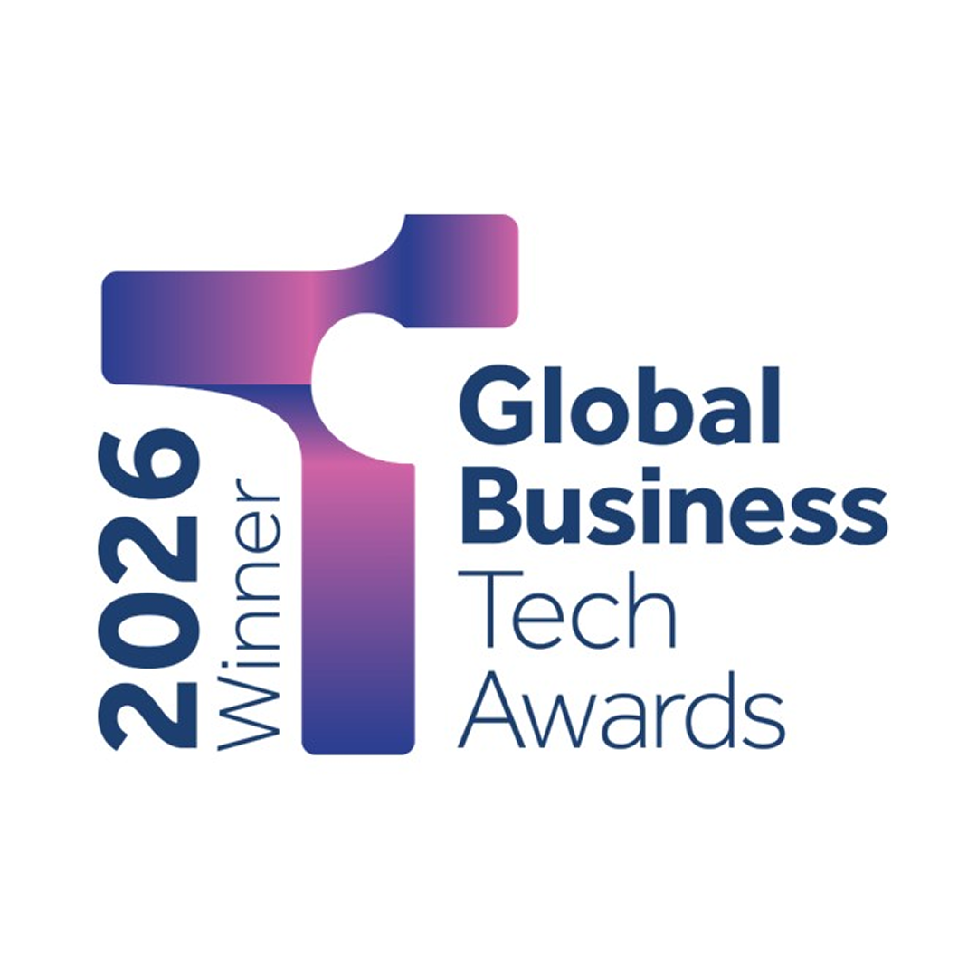 Global Business Tech Awards 2026 Winner logo recognizing excellence in business technology.