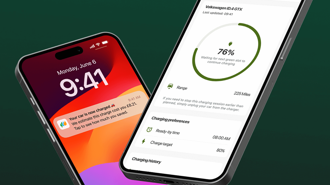 iPhones with EV Optimise waiting for next green slot screen and notification