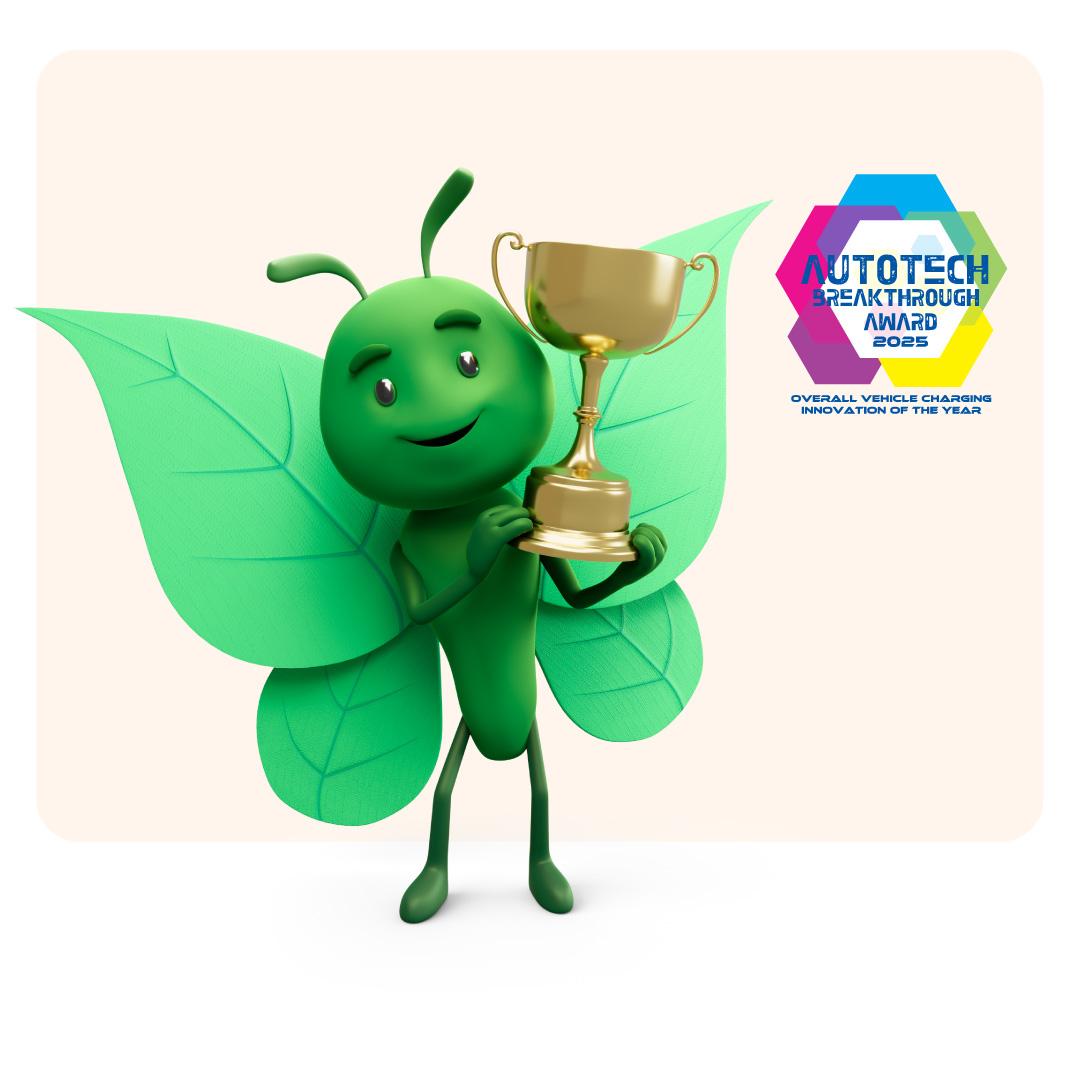 Bruce holding an award