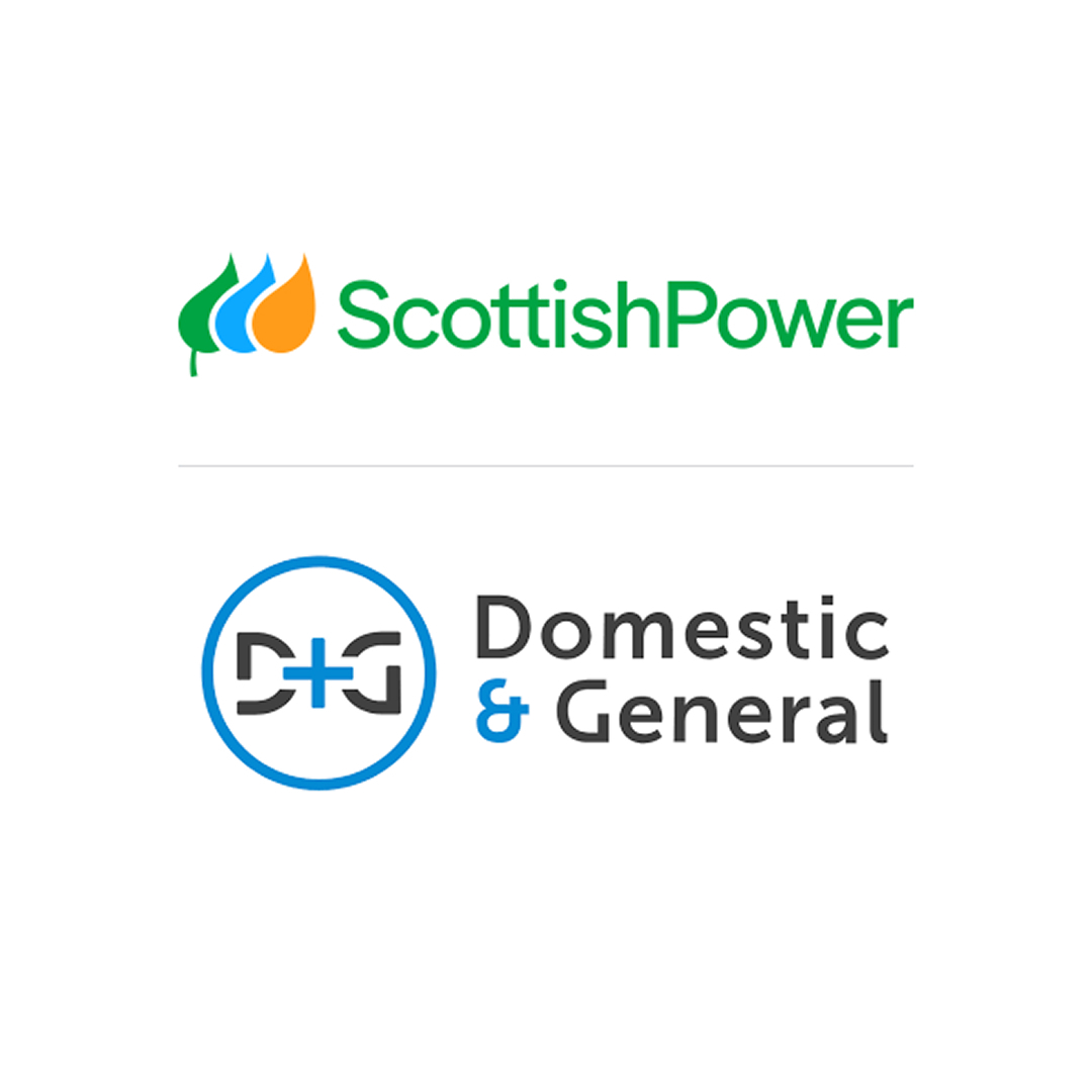 ScottishPower and Domestic & General logos representing the home services partnership