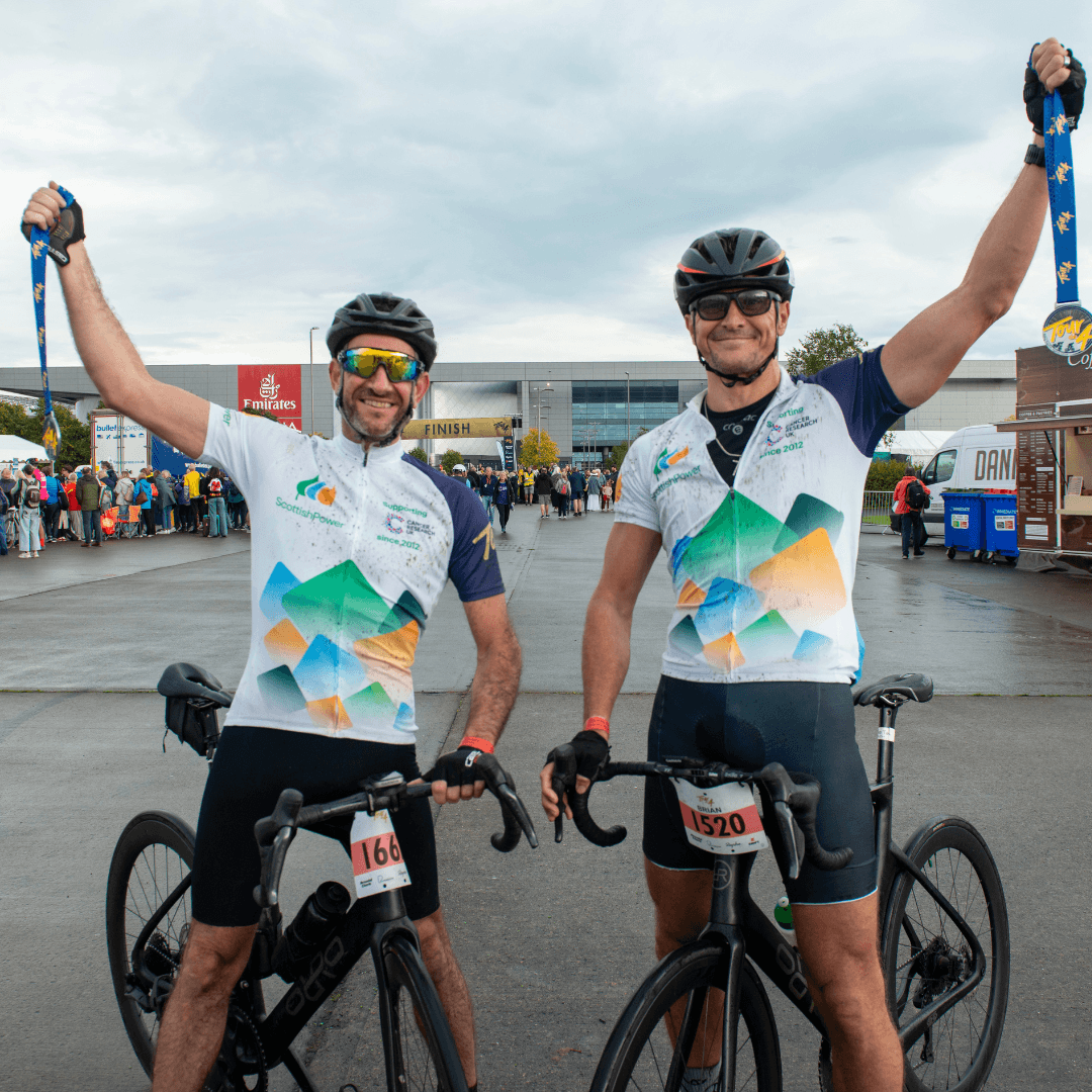 ScottishPower riders celebrate completing Tour De 4