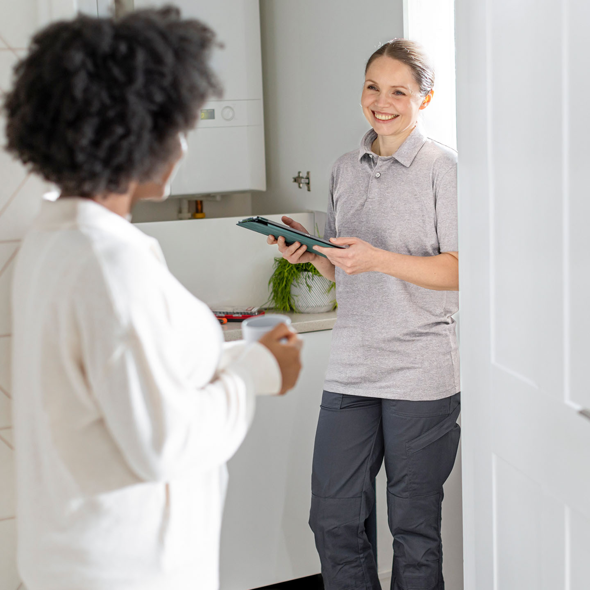 Woman with iPad